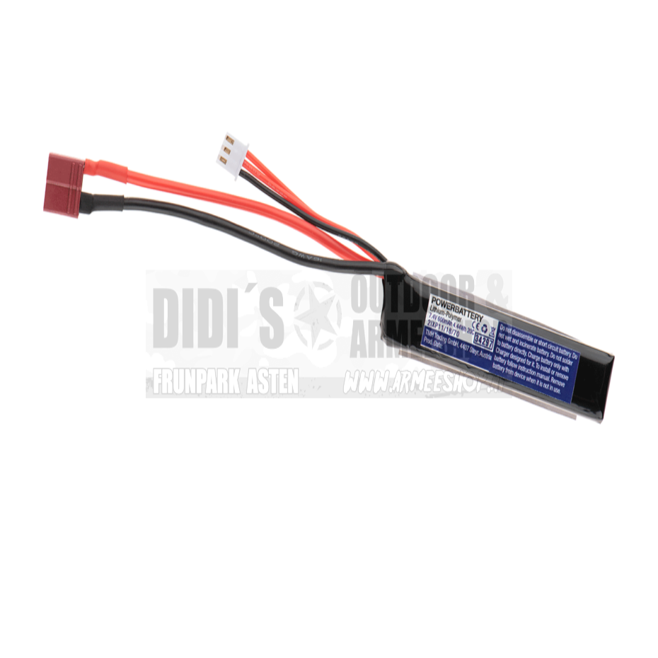 Pirate Arms LiPo 7.4V 600mAh 20C PDW / Kriss Vector T-Plug