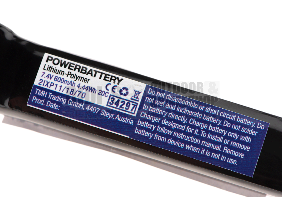 Pirate Arms LiPo 7.4V 600mAh 20C PDW / Kriss Vector T-Plug