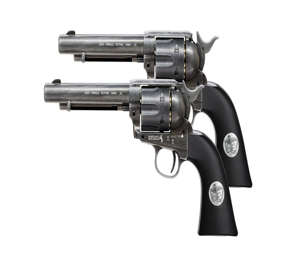 Colt SAA Double Aces Duel Set 4,5 mm (.177) BB, CO₂, < 3,0 J, Antik-Finish