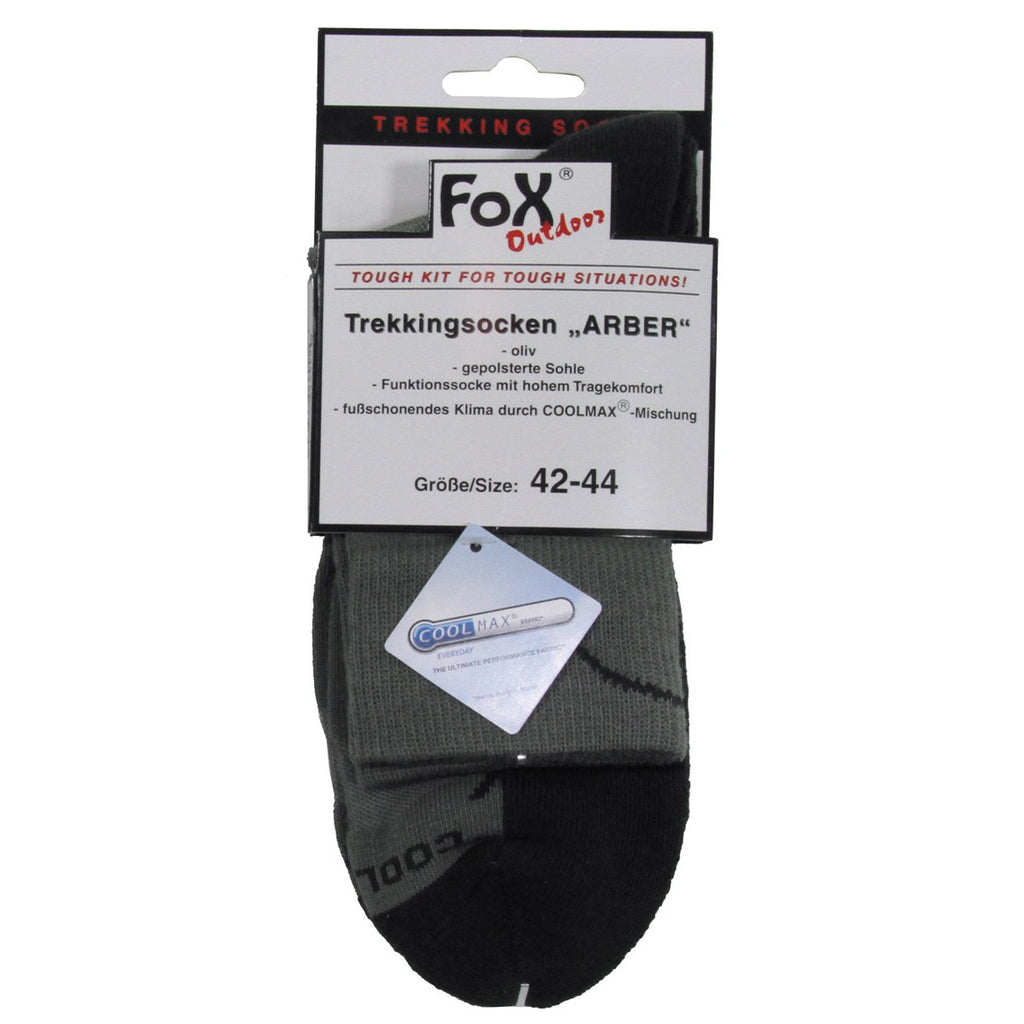 Trekkingsocken, "Arber", gepolsterte Sohle, oliv