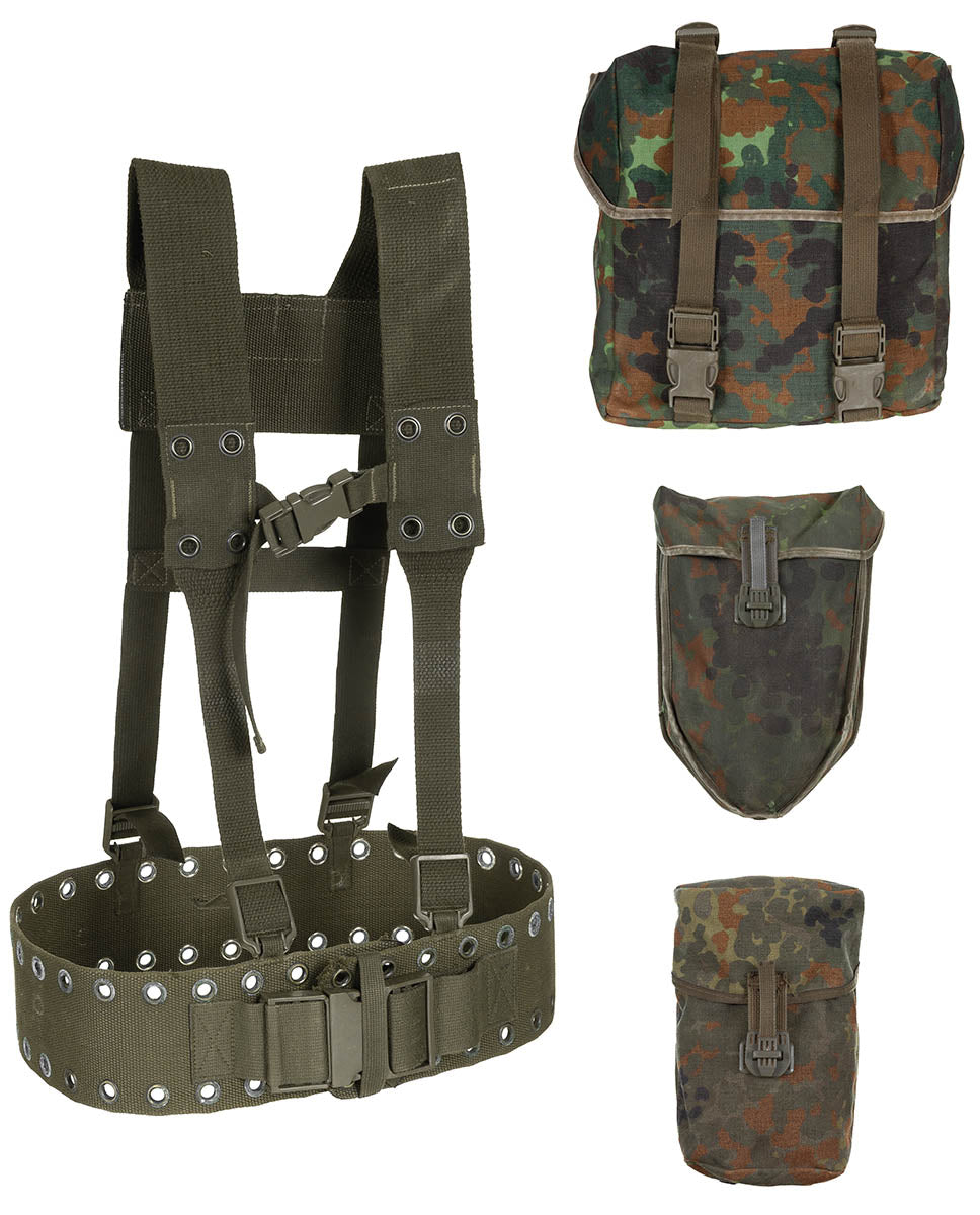 BW Koppeltragesystem, flecktarn, 5-teilig, gebr.