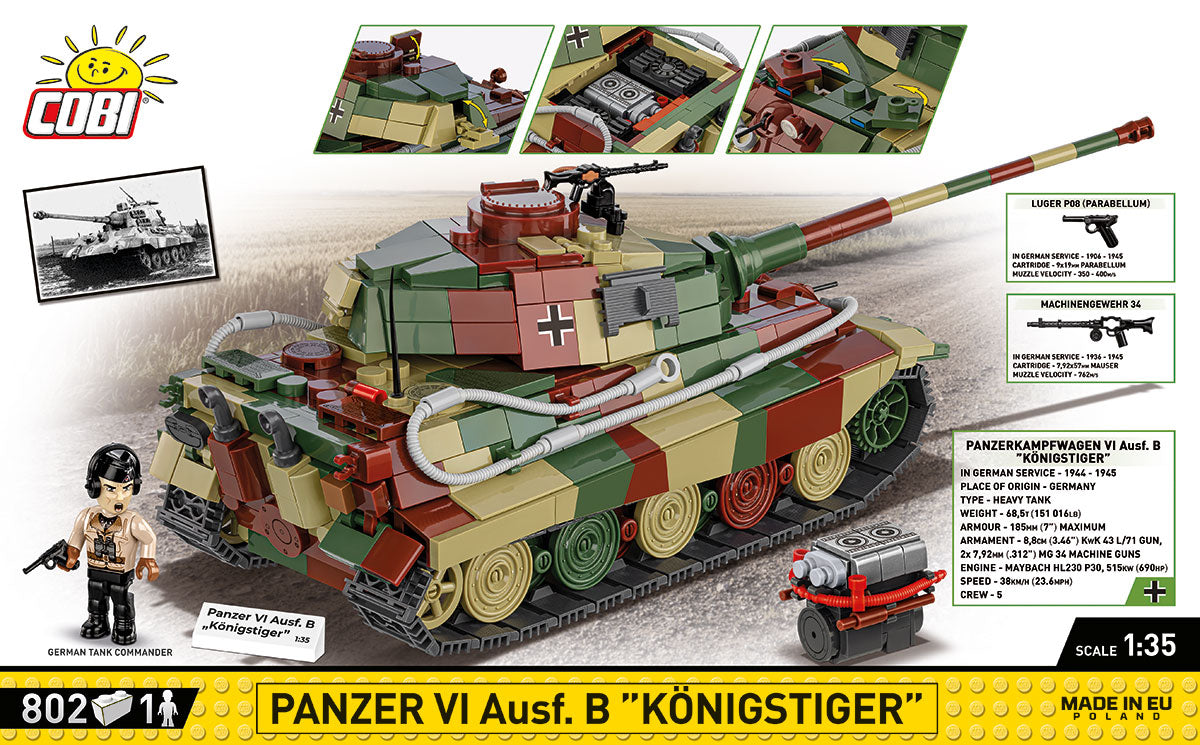 Cobi HISTORICAL COLLECTION WWII - Panzer VI Ausf.B Königstiger