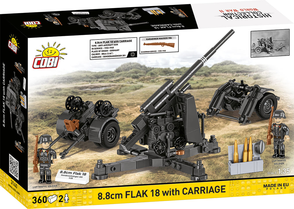 Cobi HISTORICAL COLLECTION WWII - 8.8Cm Flak With Carriage