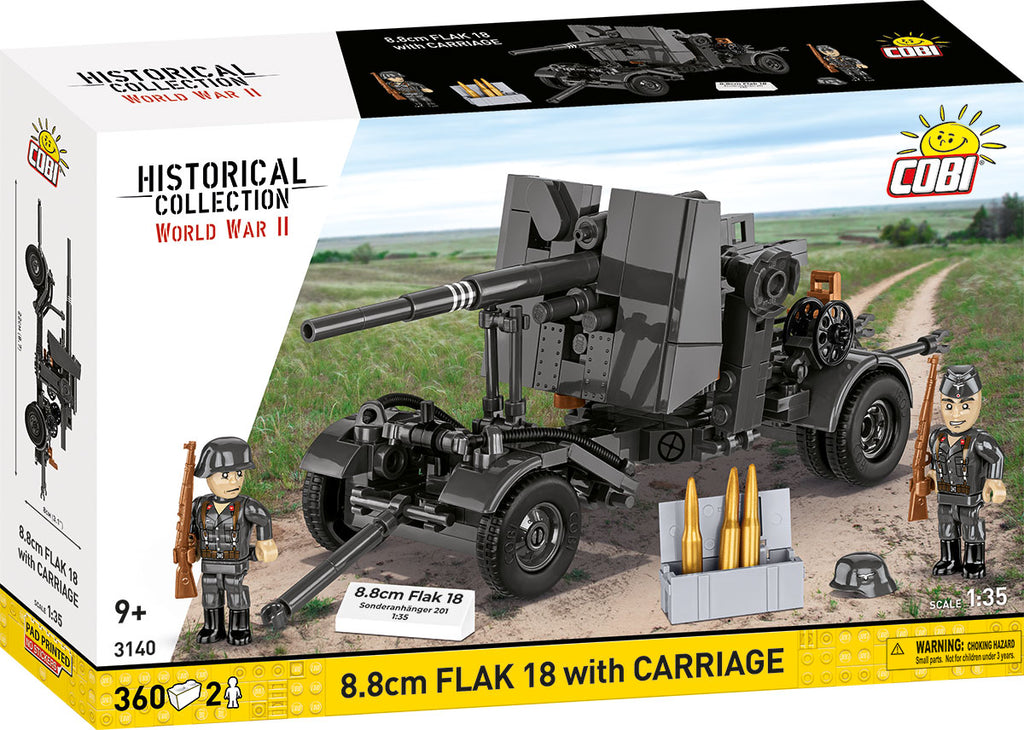 Cobi HISTORICAL COLLECTION WWII - 8.8Cm Flak With Carriage