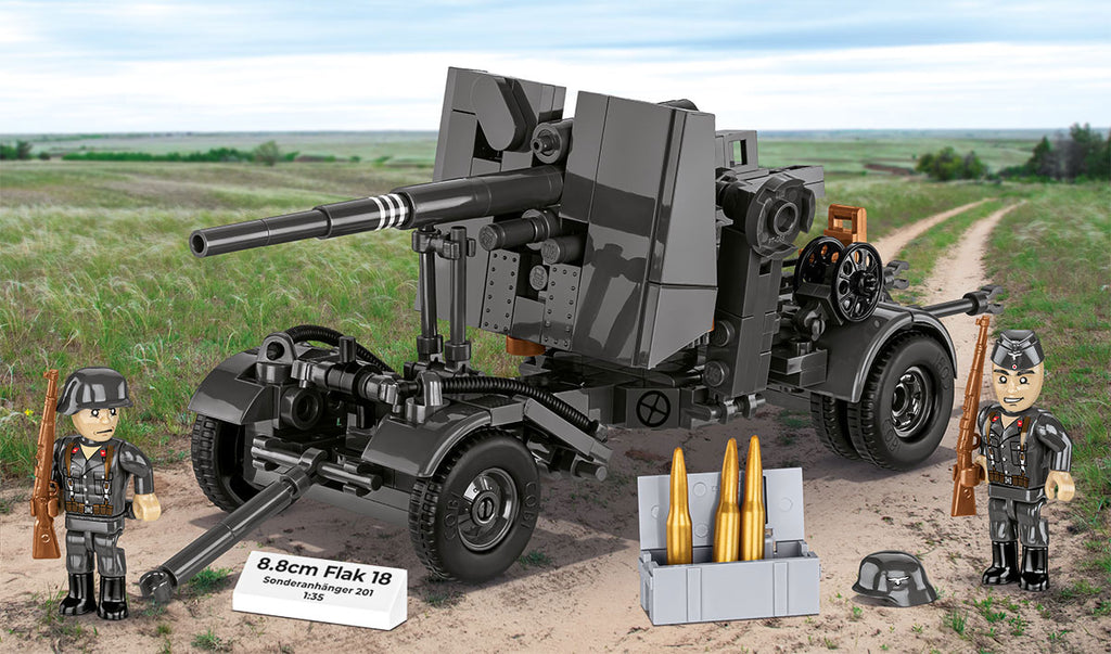 Cobi HISTORICAL COLLECTION WWII - 8.8Cm Flak With Carriage