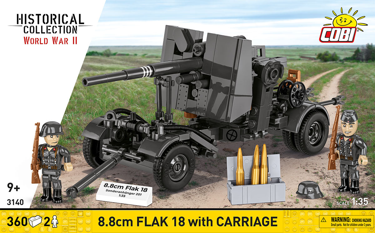 Cobi HISTORICAL COLLECTION WWII - 8.8Cm Flak With Carriage