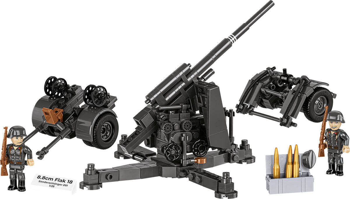 Cobi HISTORICAL COLLECTION WWII - 8.8Cm Flak With Carriage
