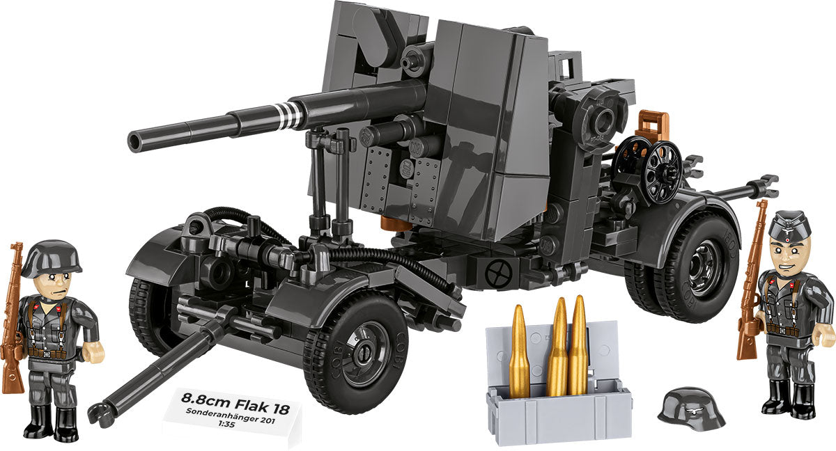 Cobi HISTORICAL COLLECTION WWII - 8.8Cm Flak With Carriage