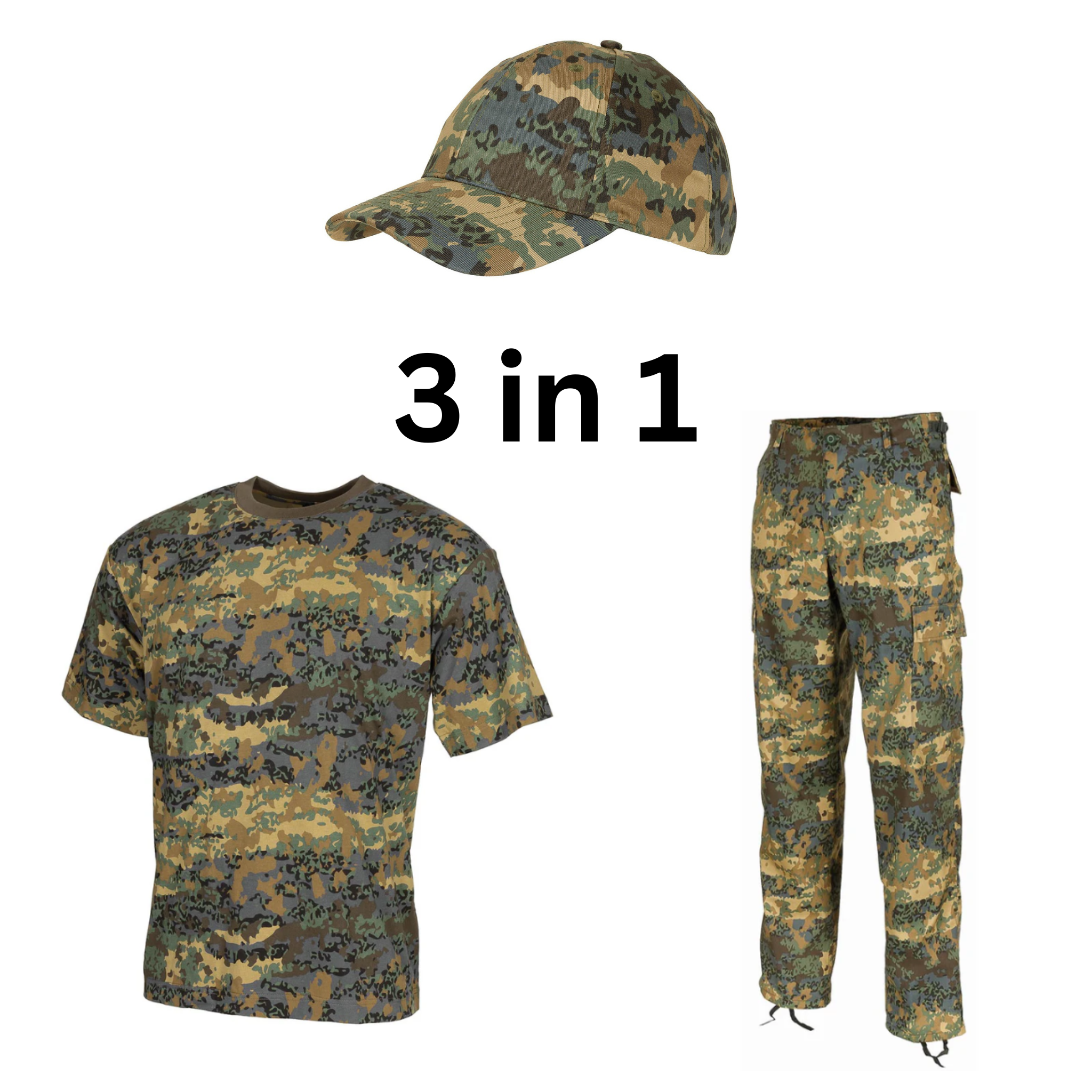 3-in-1 Set Öster. Bundesheer 03 Tarn – Cap, T-Shirt & Hose