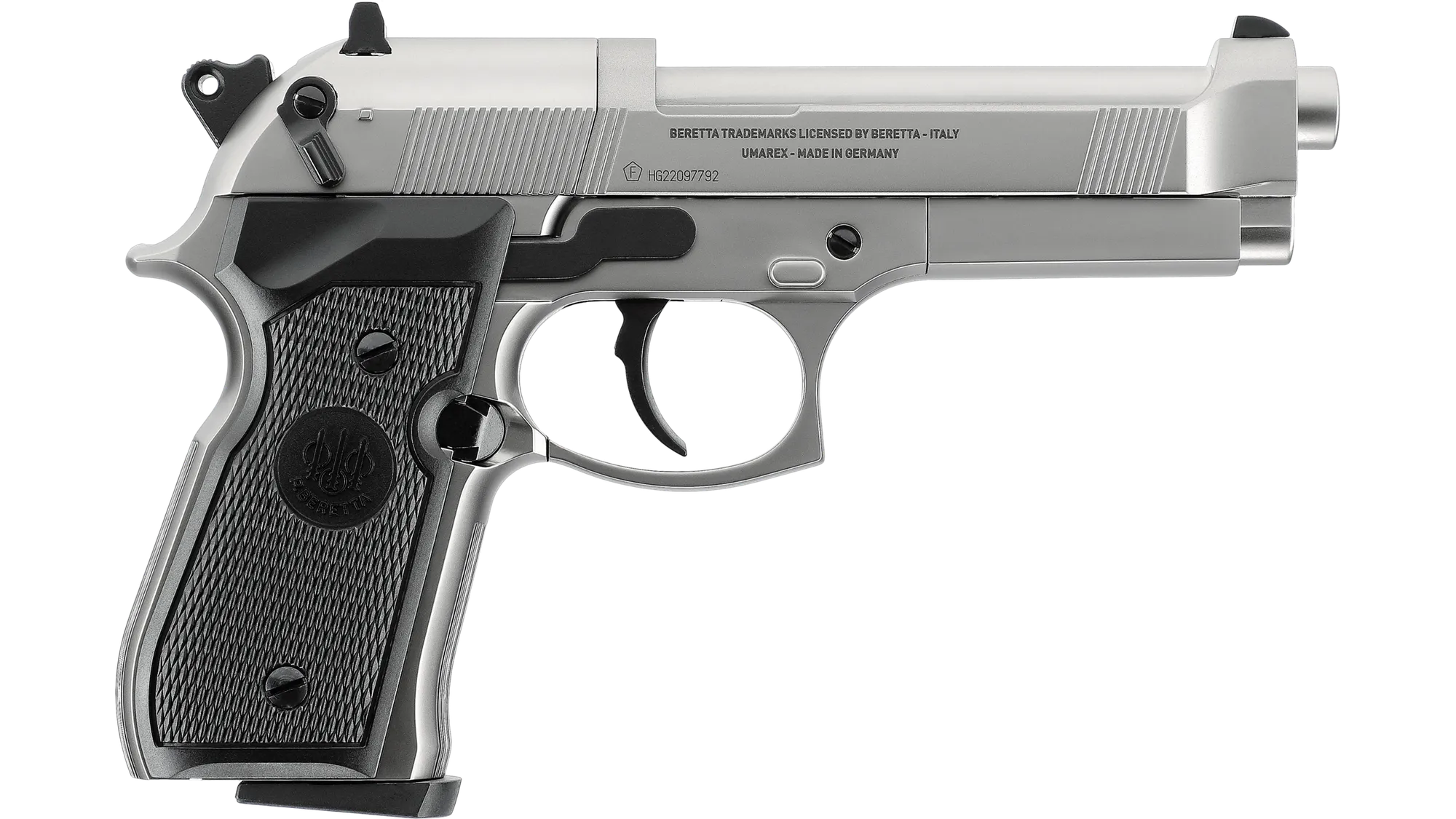 Beretta MOD. 92 FS 4,5 mm (.177) Diabolo, CO₂, < 4,0 J, Nickel-Finish