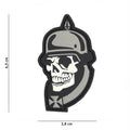 Emblem 3D PVC WW I skull grau