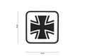 Patch 3D PVC German cross white