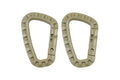 Karabiner, Plastik, coyote tan D 7 mm x 8,5 cm, 2er Pack