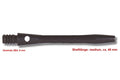 Shaft Alu medium ,ca.45 mm ,schwarz/silber/rot div.Farben