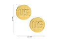 US Kragenabzeichen Soldat gold