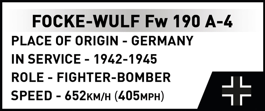 Cobi HISTORICAL COLLECTION WWII - Focke-Wulf Fw 190 A-4
