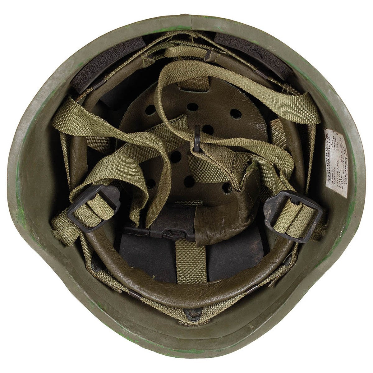 Italienischer Ballistik-Helm "T.P.", oliv, neuwertig