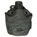 US/Holl. Feldflasche, 0,75 Ltr., mit US Bezug oliv, gebr.