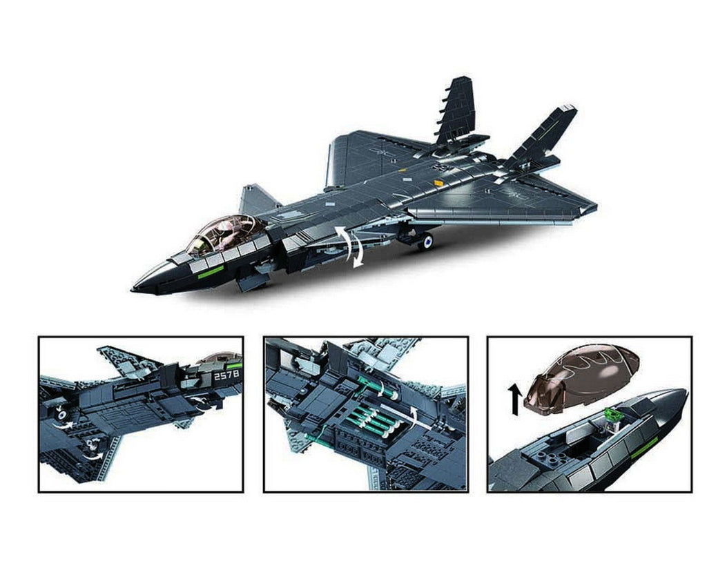 Sluban J20SS Stealth-Flugzeug Metallbeschichtung M38-B1187