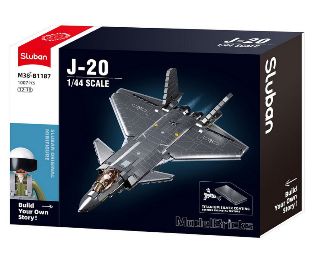 Sluban J20SS Stealth-Flugzeug Metallbeschichtung M38-B1187