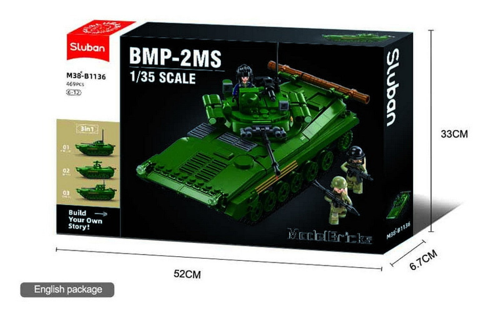 Sluban Infanterie-Kampffahrzeug M38-B1136 Konstruktionsset