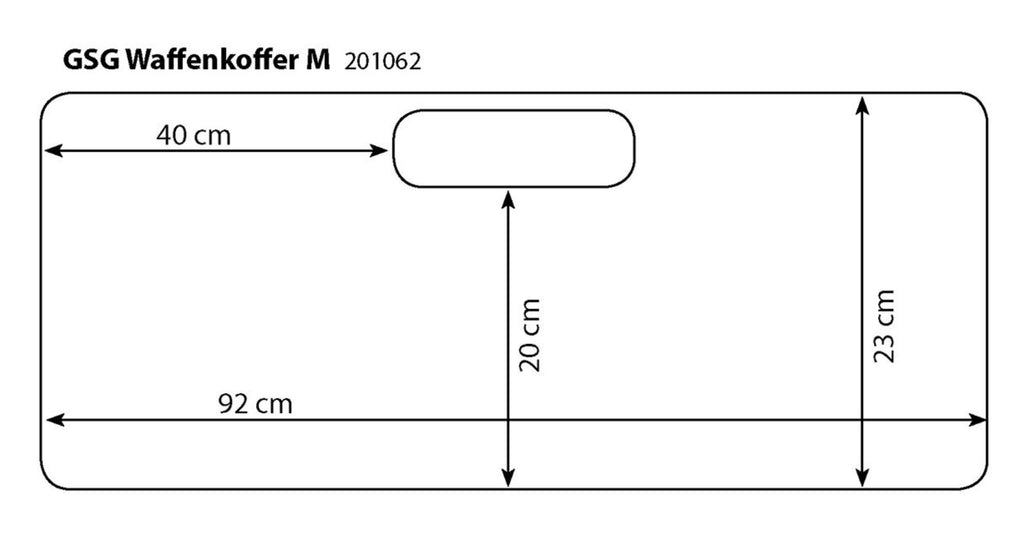 GSG Waffenkoffer Medium Schwarz – schlagfester Kunststoff