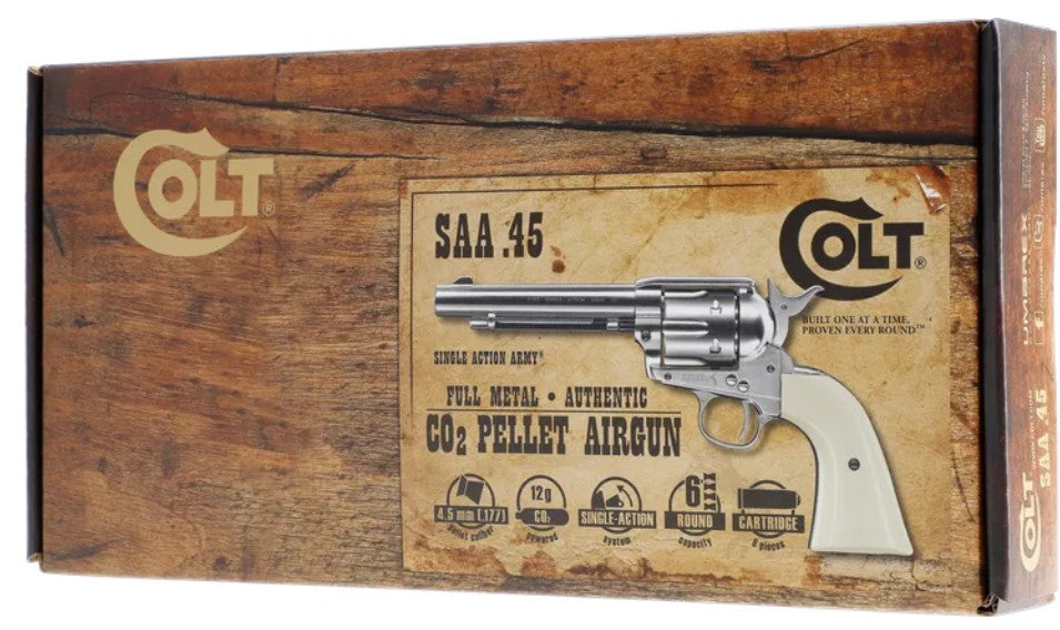 Umarex Colt SAA .45 5.5" CO₂ 4,5 mm Diabolo, Nickel-Finish