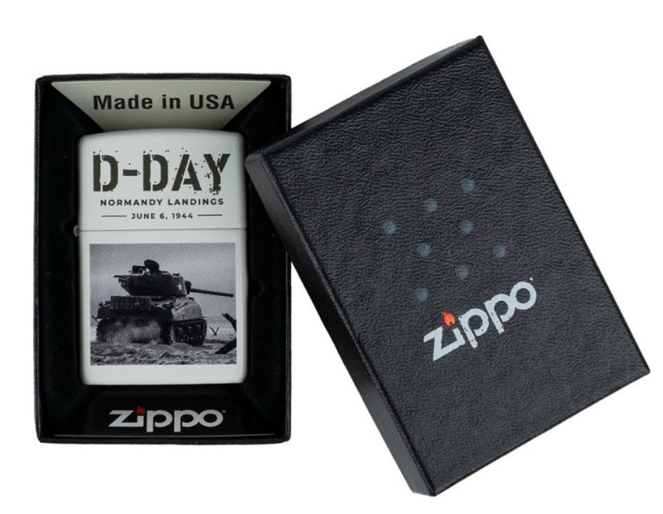 Zippo D-Day Sherman Tank – winddichtes Benzinfeuerzeug