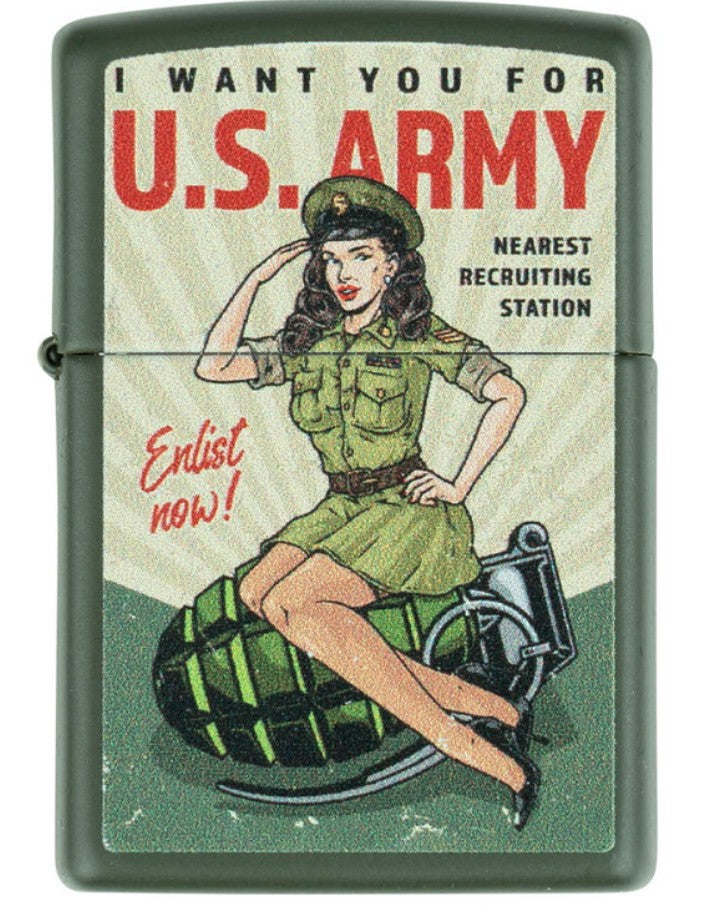 Zippo Feuerzeug U.S. Army Enlist Pin-Up – Limitierte Auflage