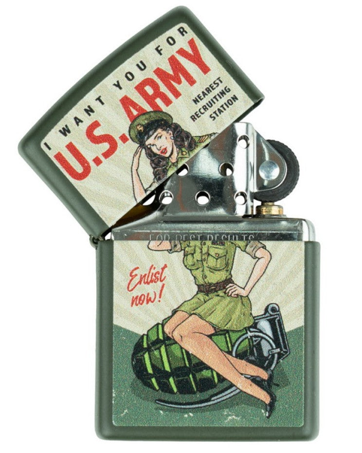 Zippo Feuerzeug U.S. Army Enlist Pin-Up – Limitierte Auflage