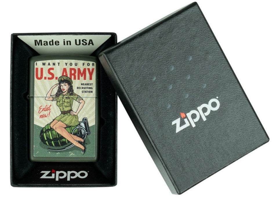 Zippo Feuerzeug U.S. Army Enlist Pin-Up – Limitierte Auflage