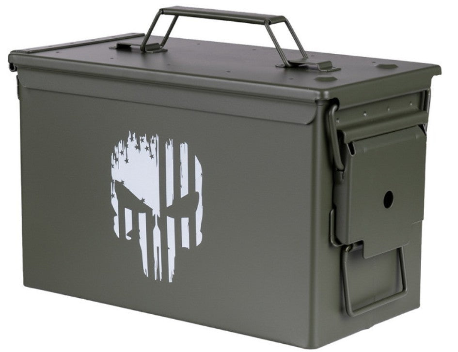 Munitionskiste Kal. .50 – Punish Skull, Stahl