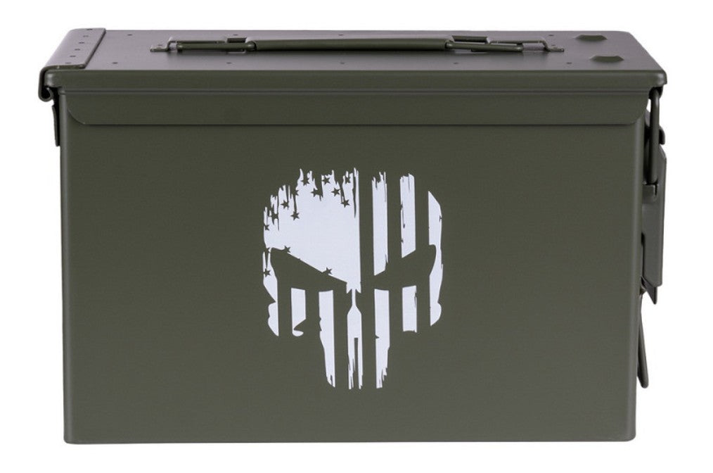 Munitionskiste Kal. .50 – Punish Skull, Stahl