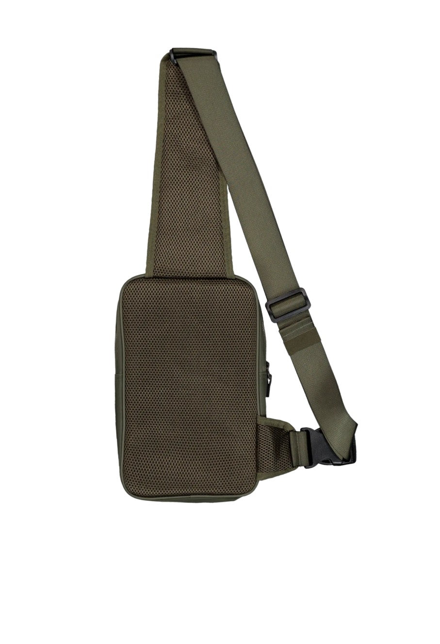 Alpha Industries Label Sling Bag – schwarz & oliv
