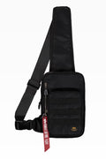 Alpha Industries Label Sling Bag – schwarz & oliv