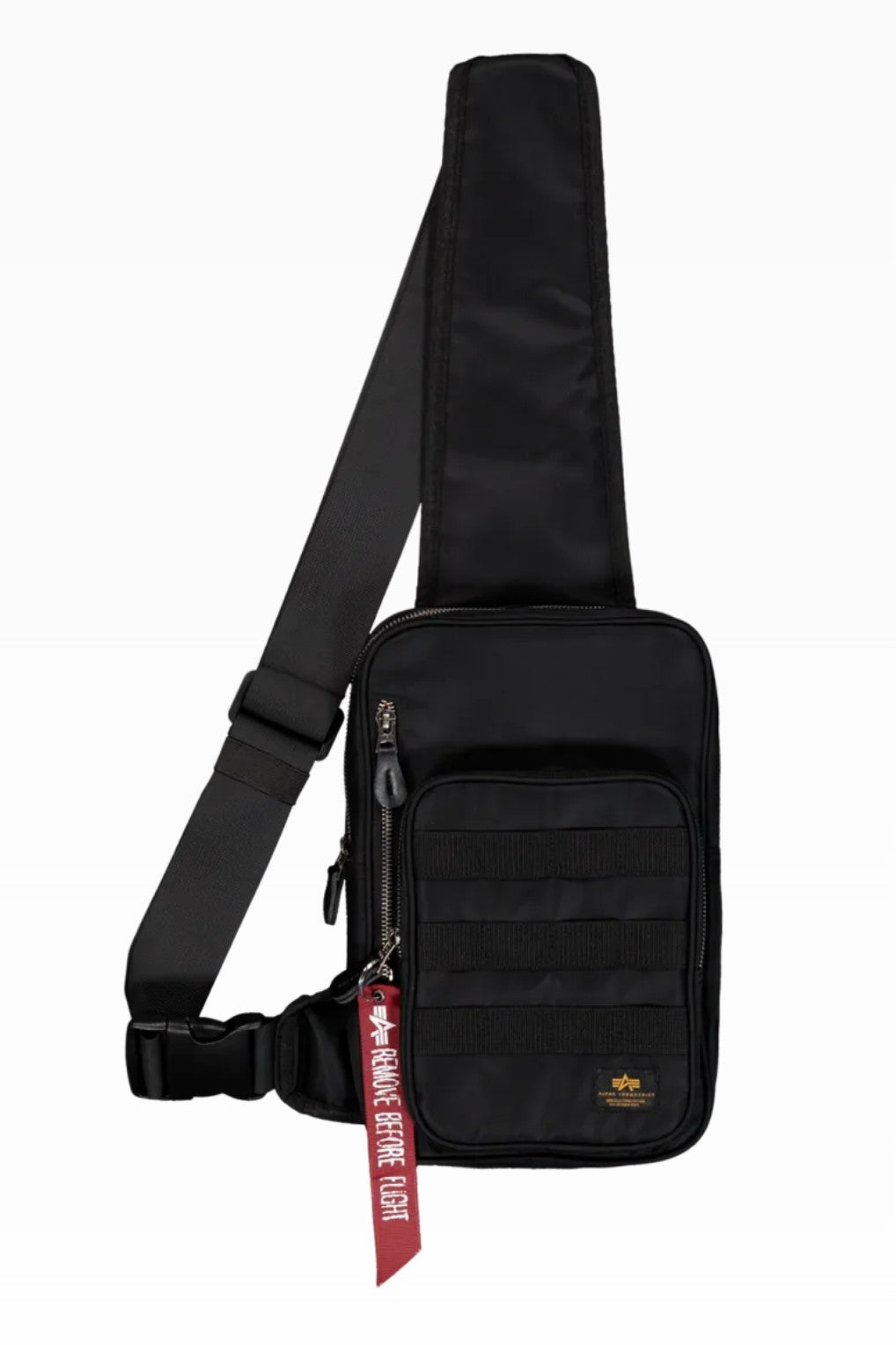 Alpha Industries Label Sling Bag – schwarz & oliv
