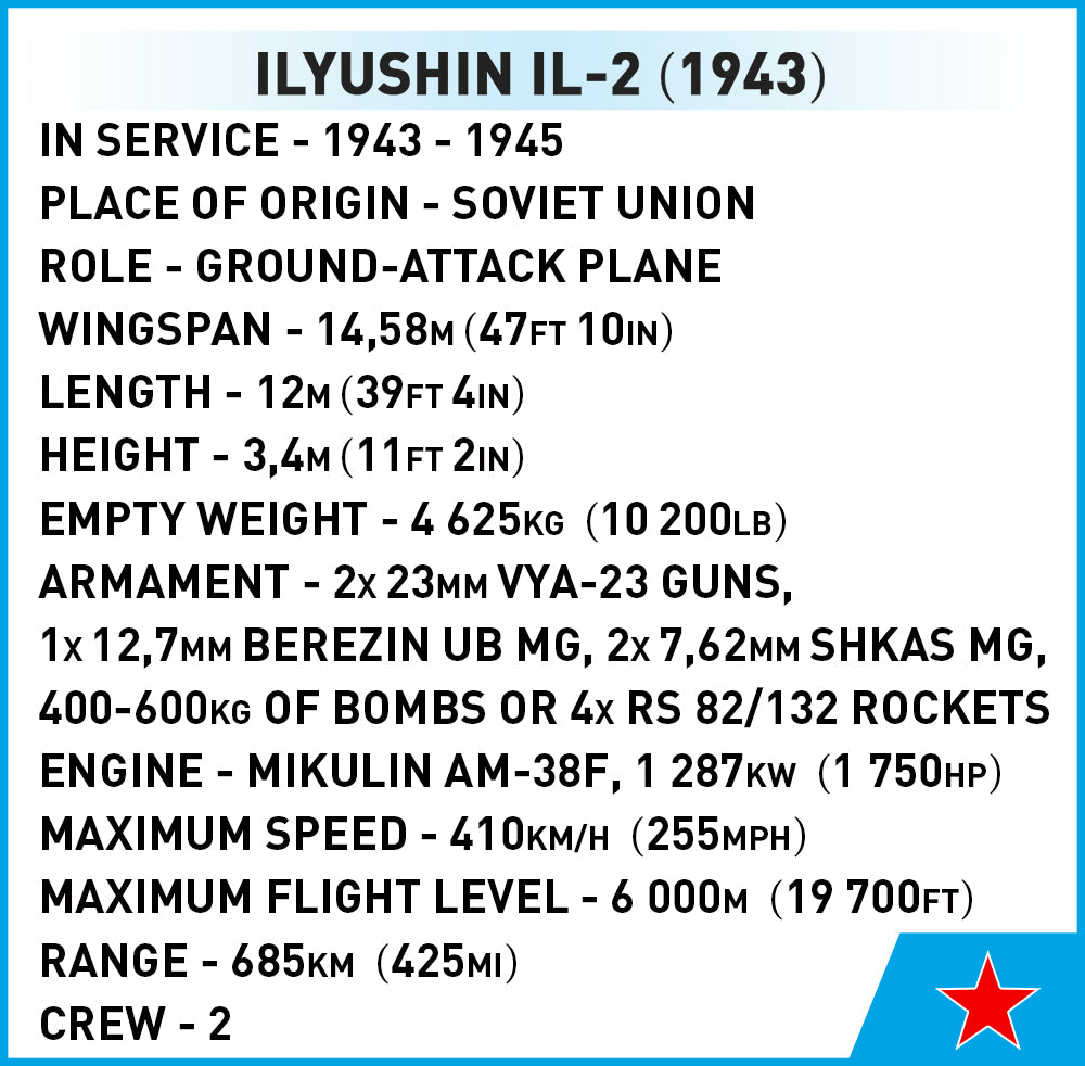 Cobi HISTORICAL COLLECTION WWII - Ilyushin Ii 02 Shturmovik